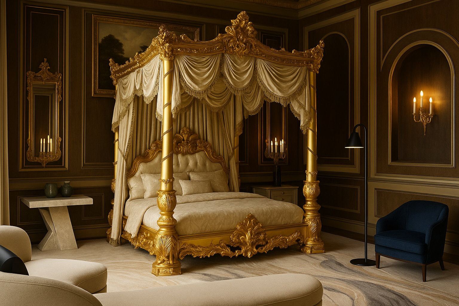 Lit Louis XIV Roi-Soleil
