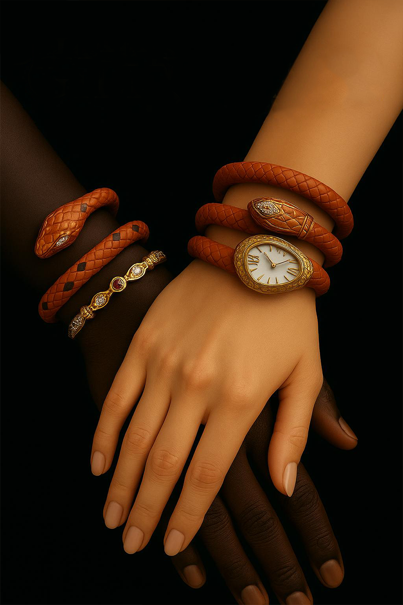 Serpent Rouge Diamanté