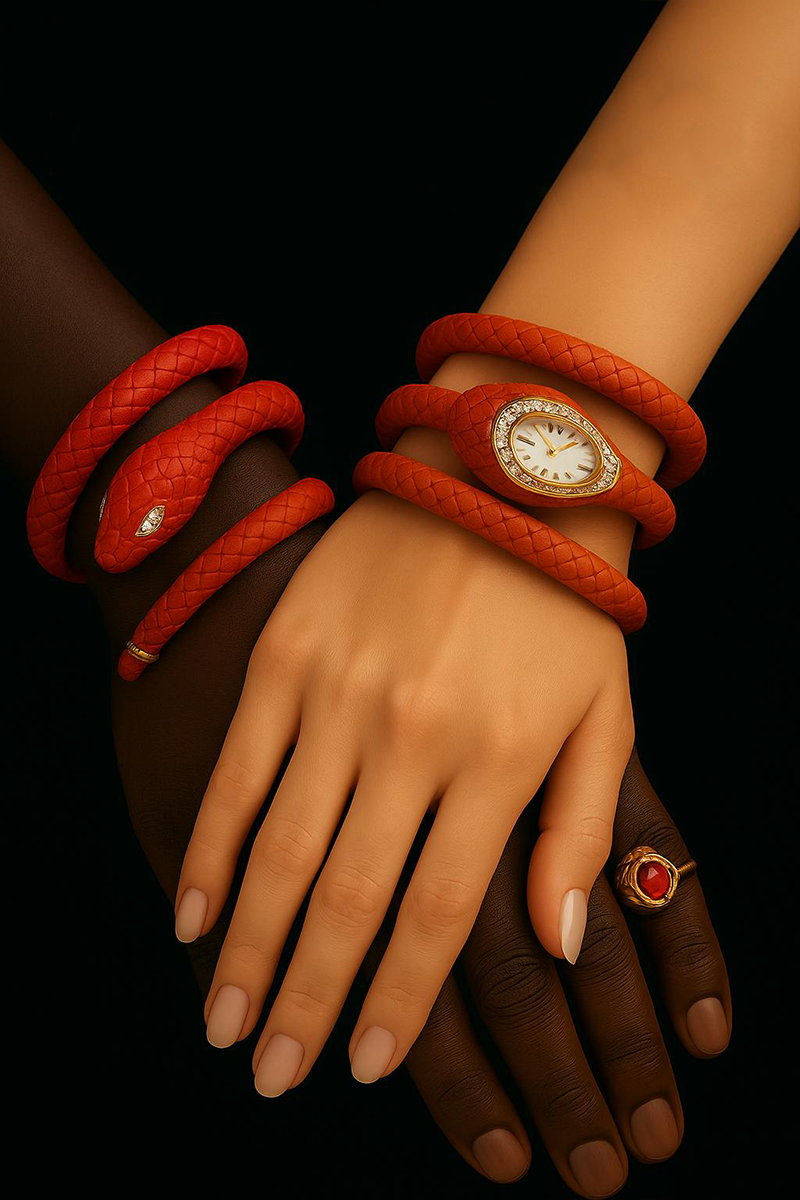 Serpent Rouge Minimaliste