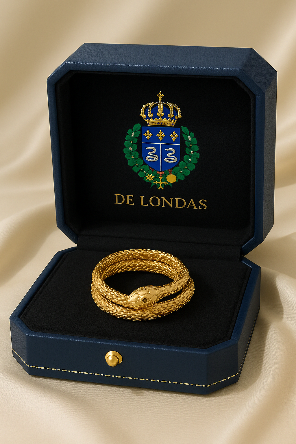 Bracelet Serpent Doré « Étreinte solaire »
