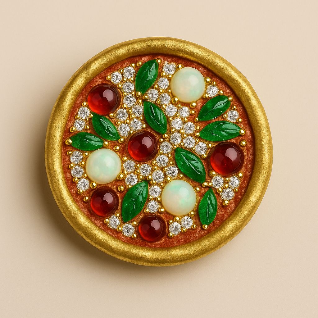 Broche “Pepperoni Haute Joaillerie”